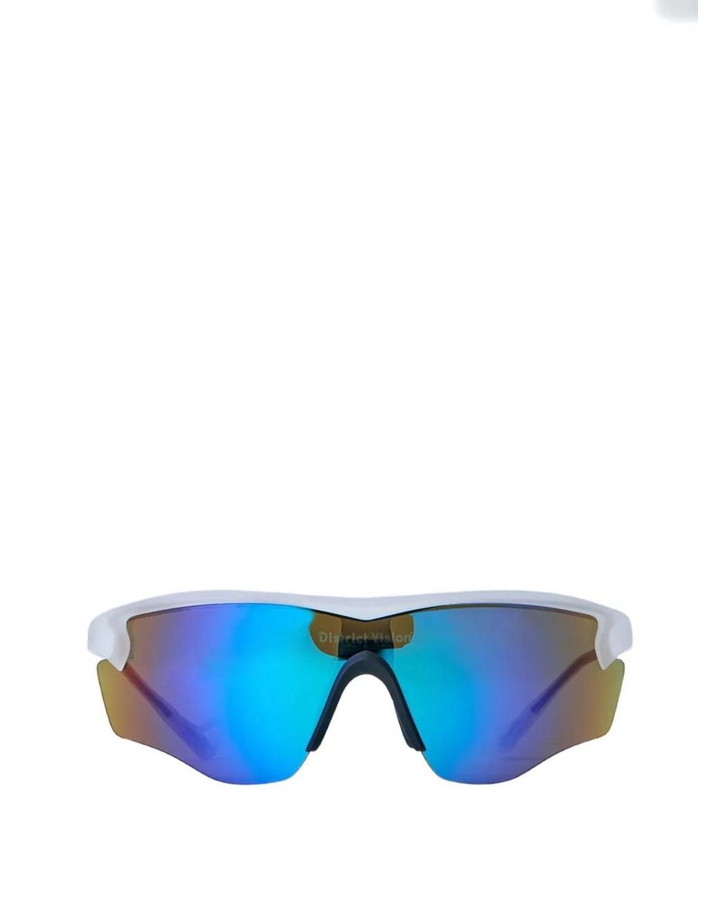District Vision Blue Pulsar Shield-Frame Sunglasses