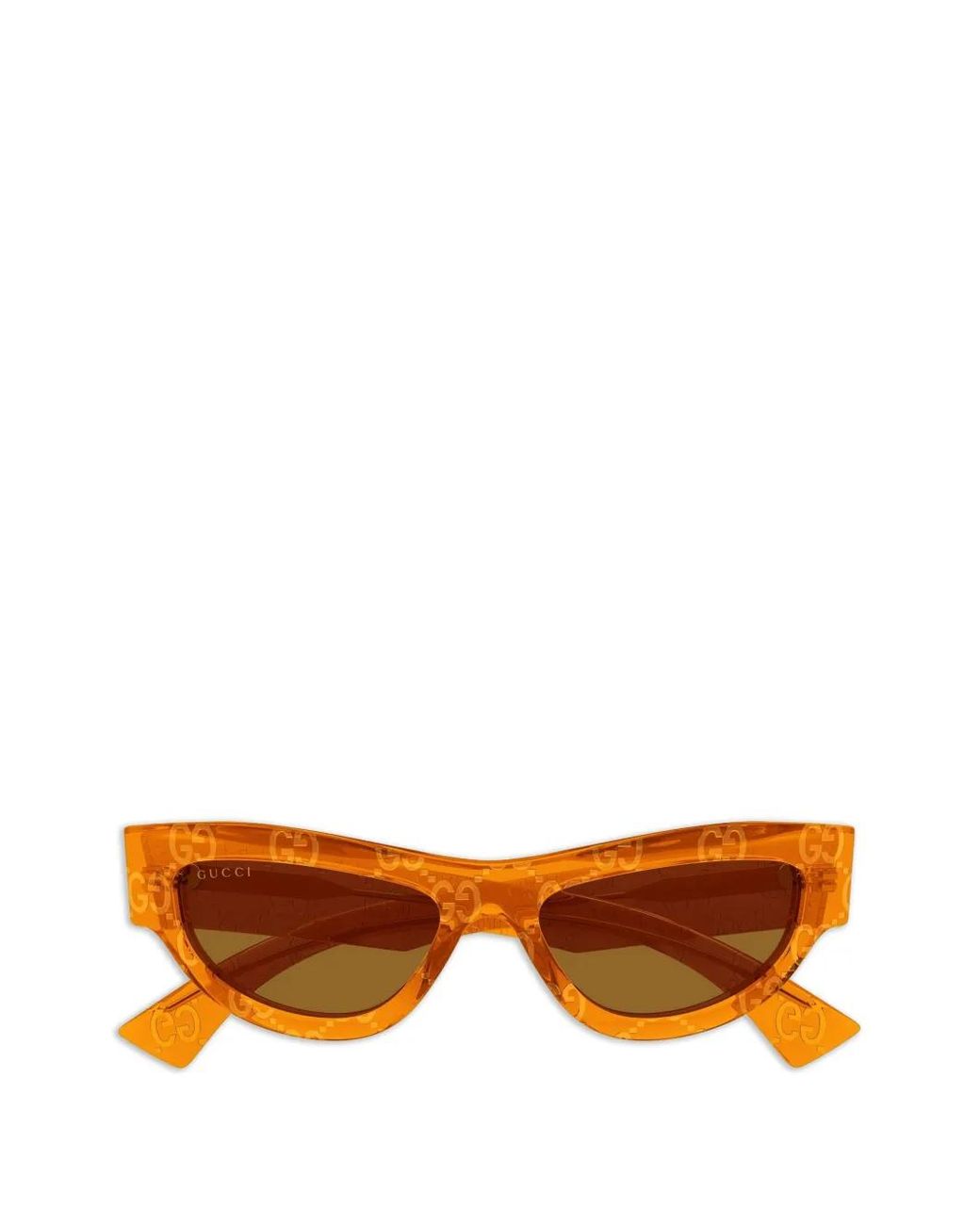 Gucci Orange Lunettes De Soleil À Motif Monogrammé