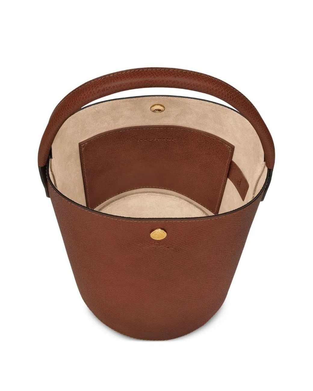 Longchamp Red Cuir De Russie Bucket Bag