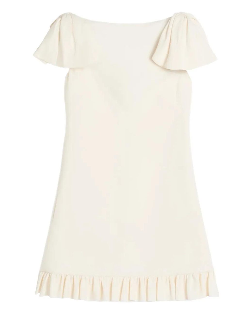 Valentino Garavani White Crepe Couture Mini Dress