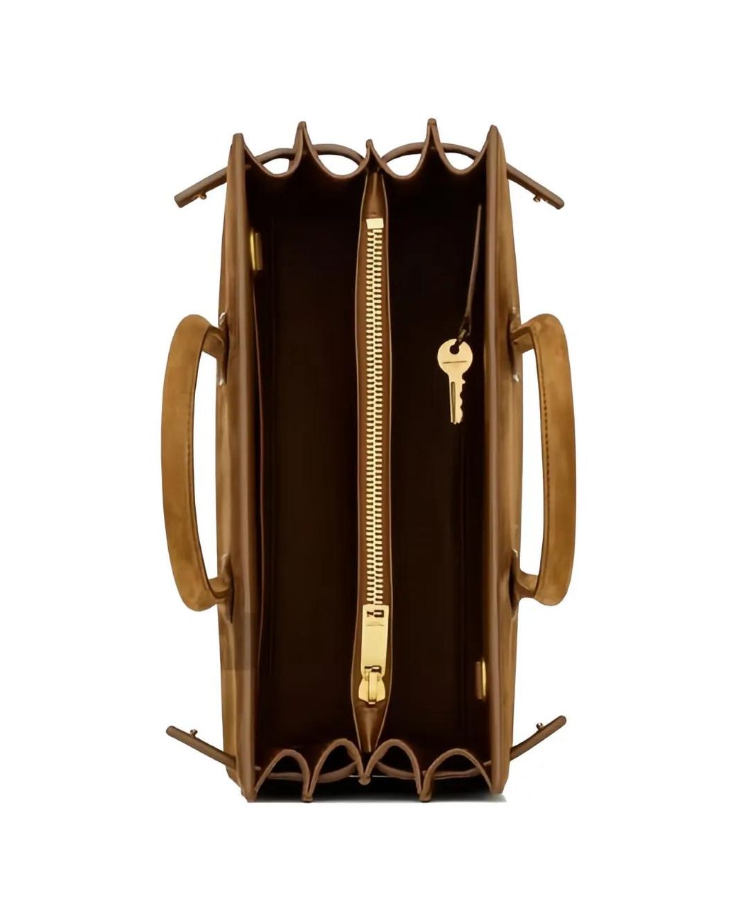 Bolso shopper Sac de Jour baby de ante Saint Laurent de color Brown