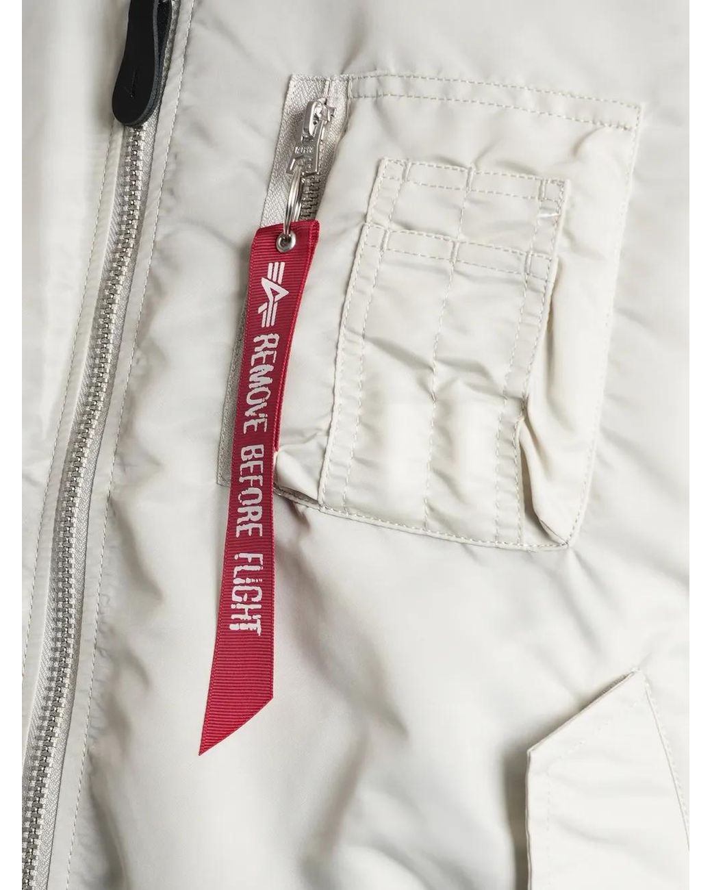 Alpha Industries Gray Gilet Ma-1 À Poches Multiples for men