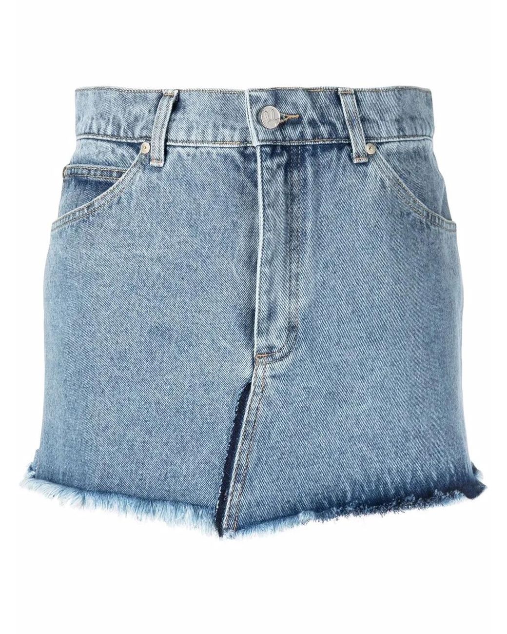 Natasha Zinko Blue Washed Denim Skirt
