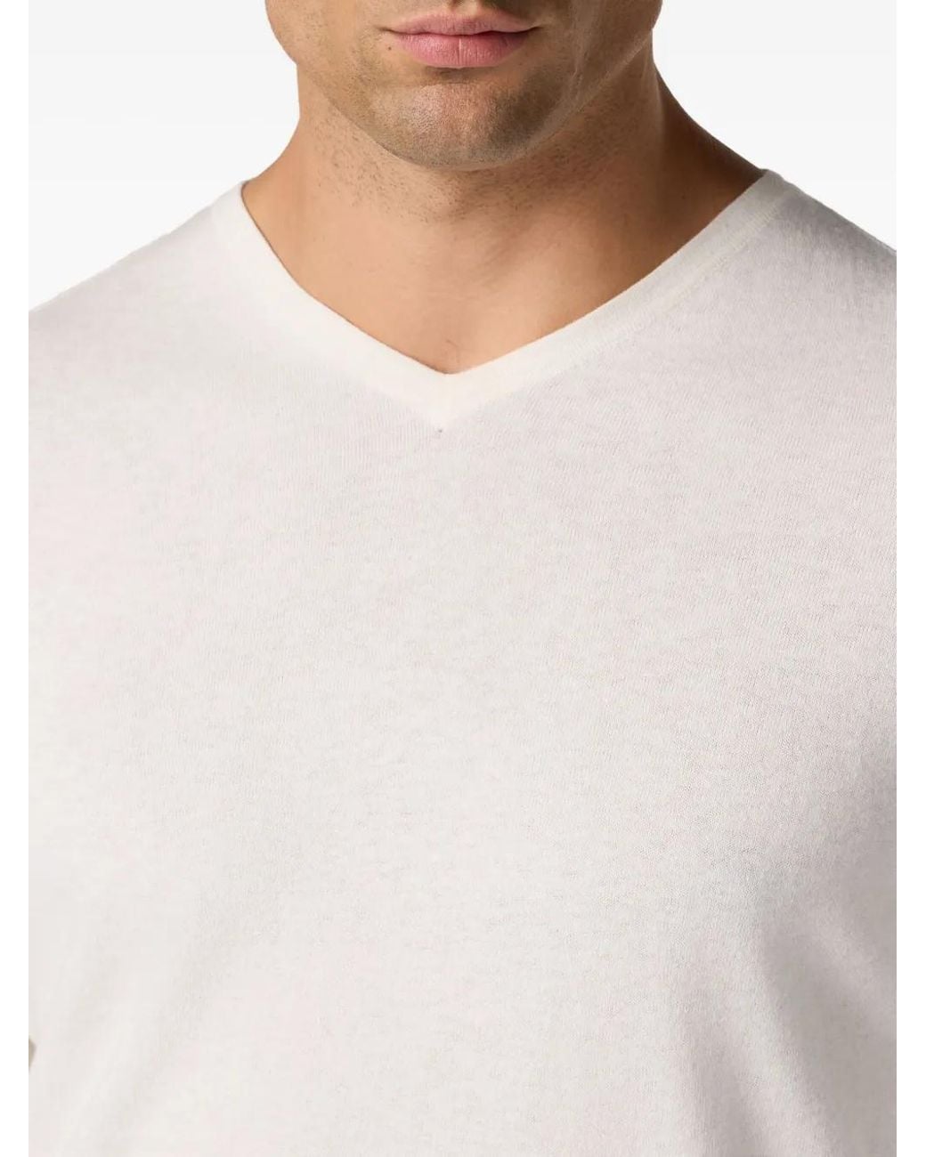 Brooks Brothers White Cotton-Linen Jumper for men