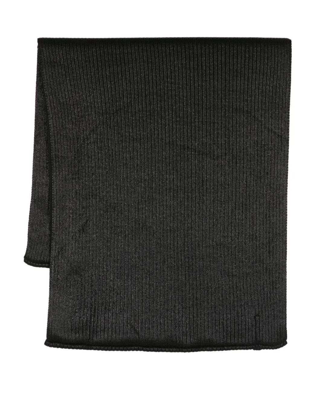 Sciarpa Ad Anello A Coste di Julius in Black da Uomo