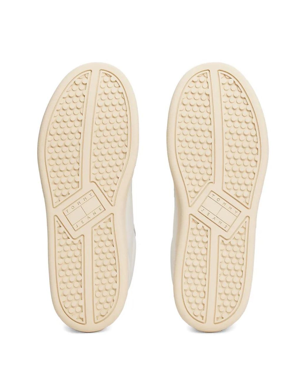 Tommy Hilfiger White Court Logo-Patch Leather Sneakers