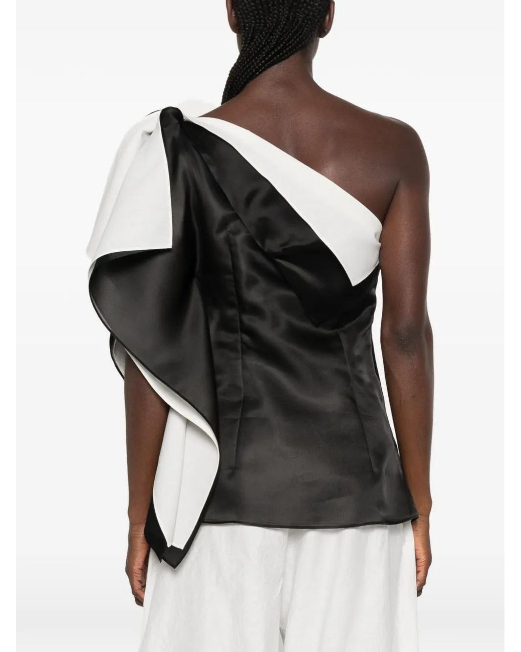 Rohe Black Sculptural Double Layered Top