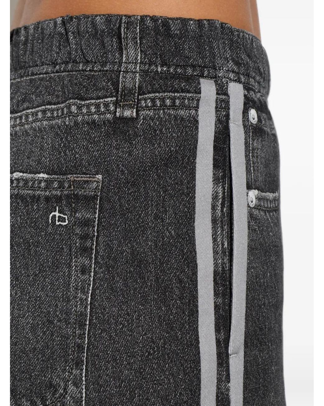Rag & Bone Black Miramar Side-Stripe Jeans