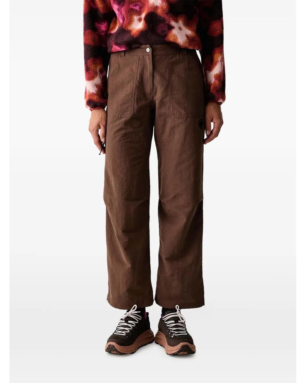 Mammut Brown Workhorse Logo-Patch Cargo Pants