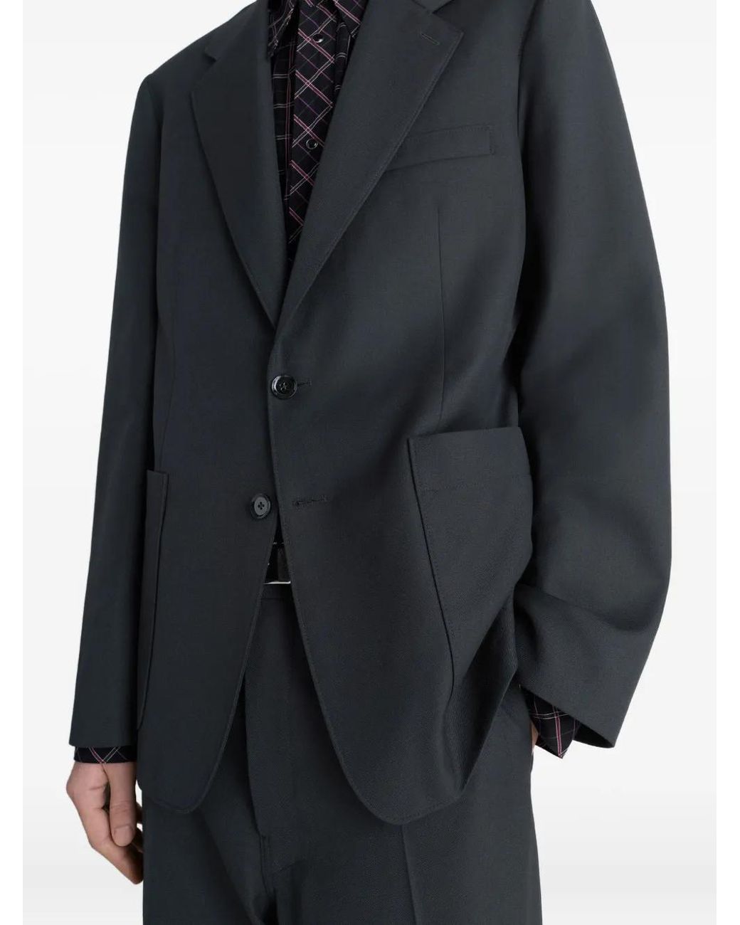 Lemaire Blue Tailored Wool Blazer for men