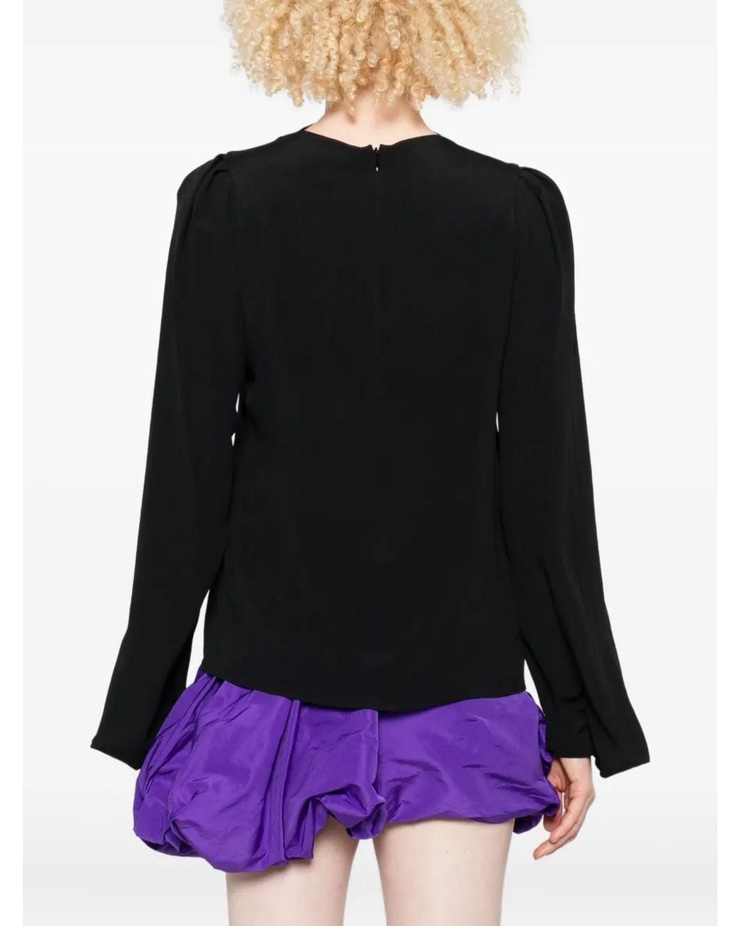 N°21 Black Puff-Sleeve Top