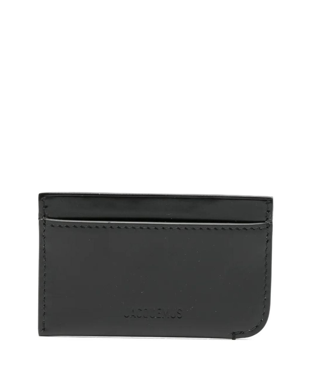 Jacquemus Black Mini Curved Leather Wallet