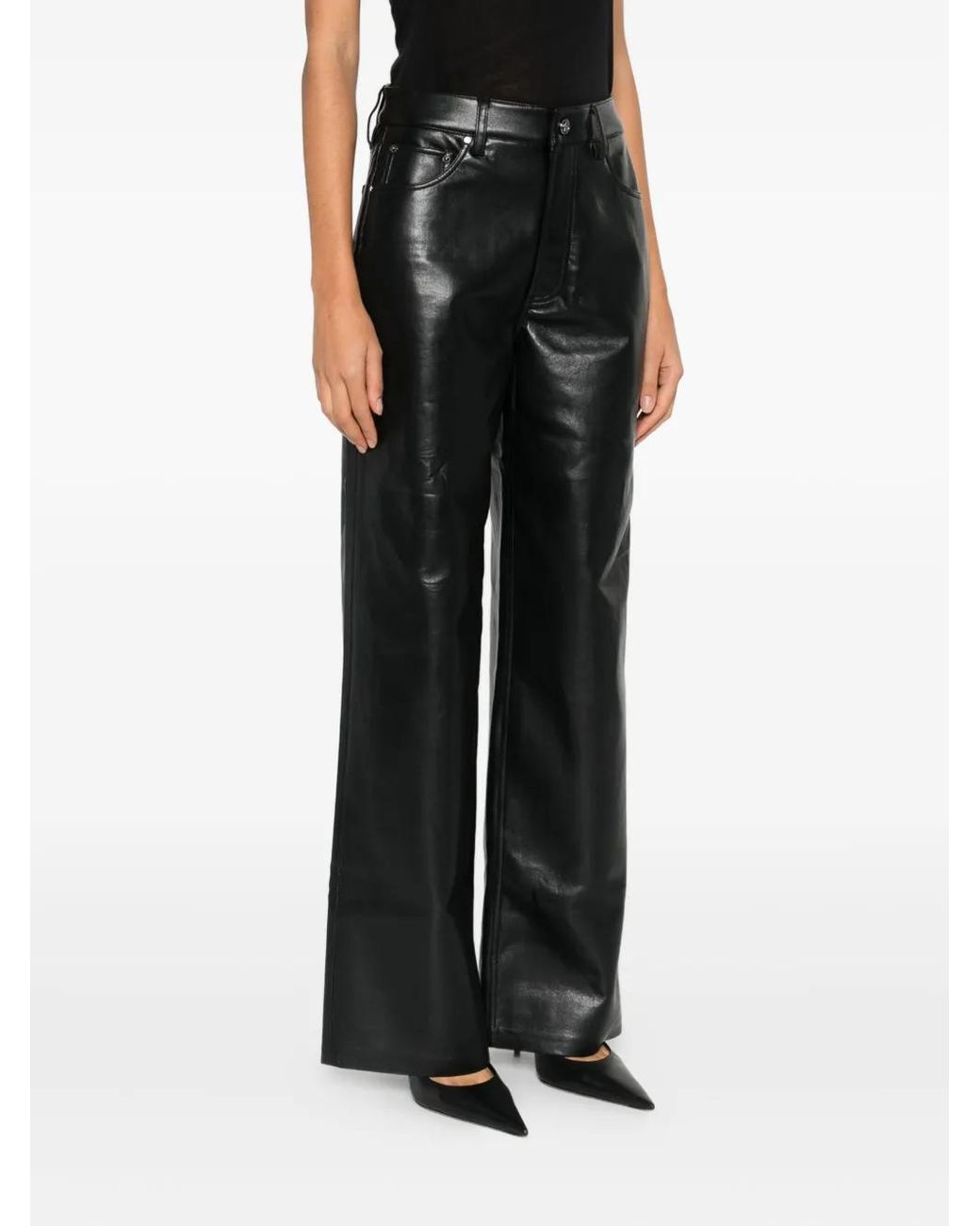 Anine Bing Black Manon Elasticated Trousers