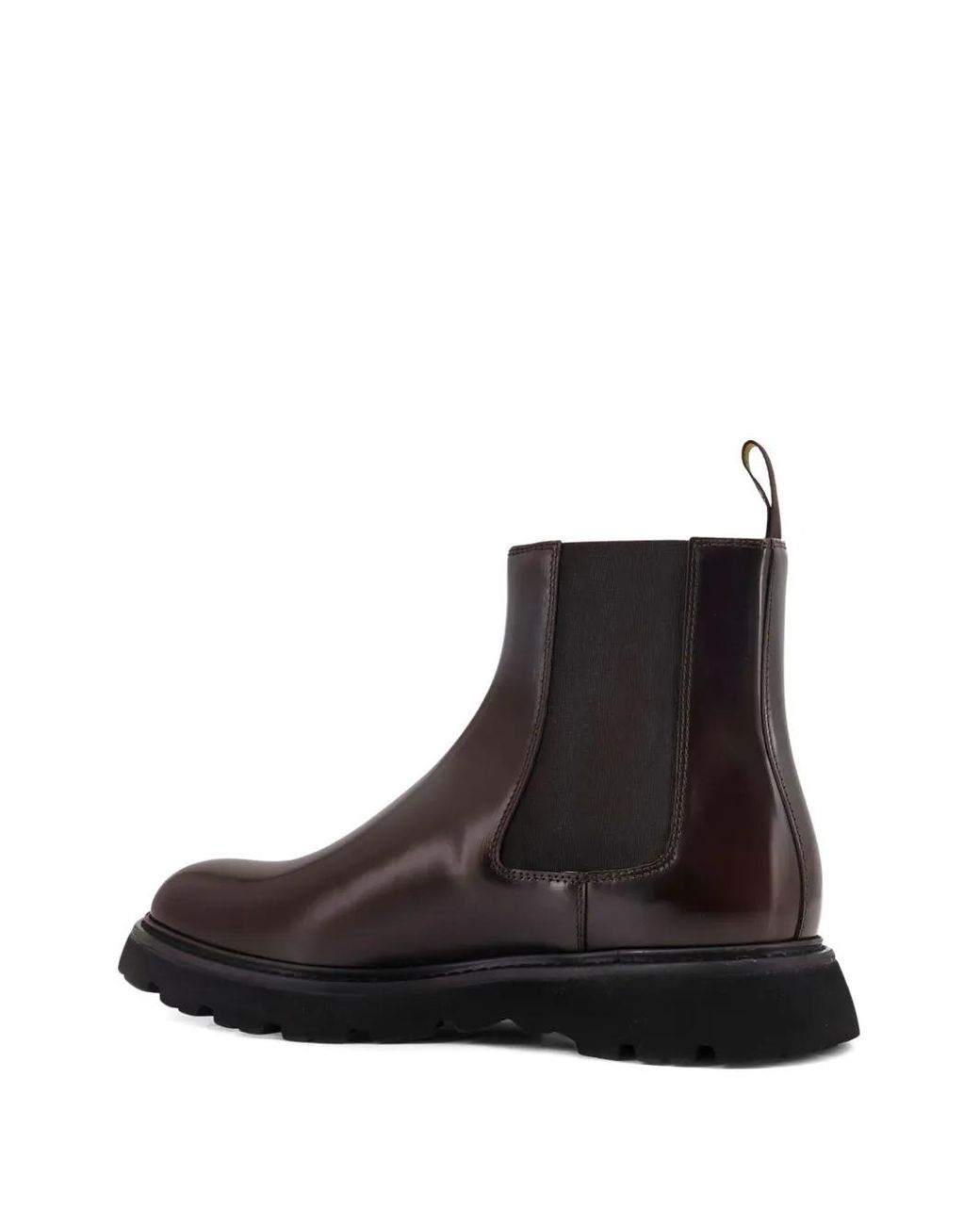 Doucal's Black Elastic-Detail Leather Chelsea Boots for men