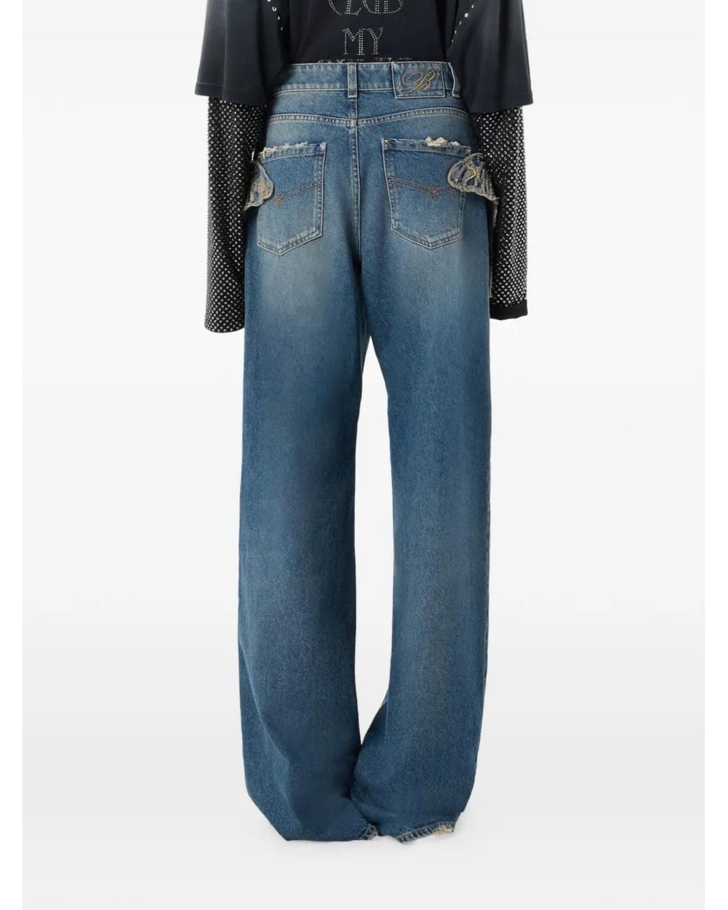 Blumarine Blue Butterfly Jeans