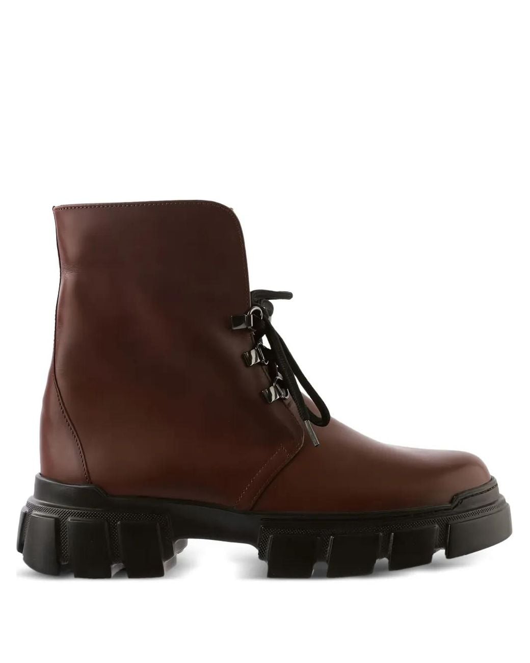 Högl Brown Winter Chunky-Sole Lace-Up Ankle Boots