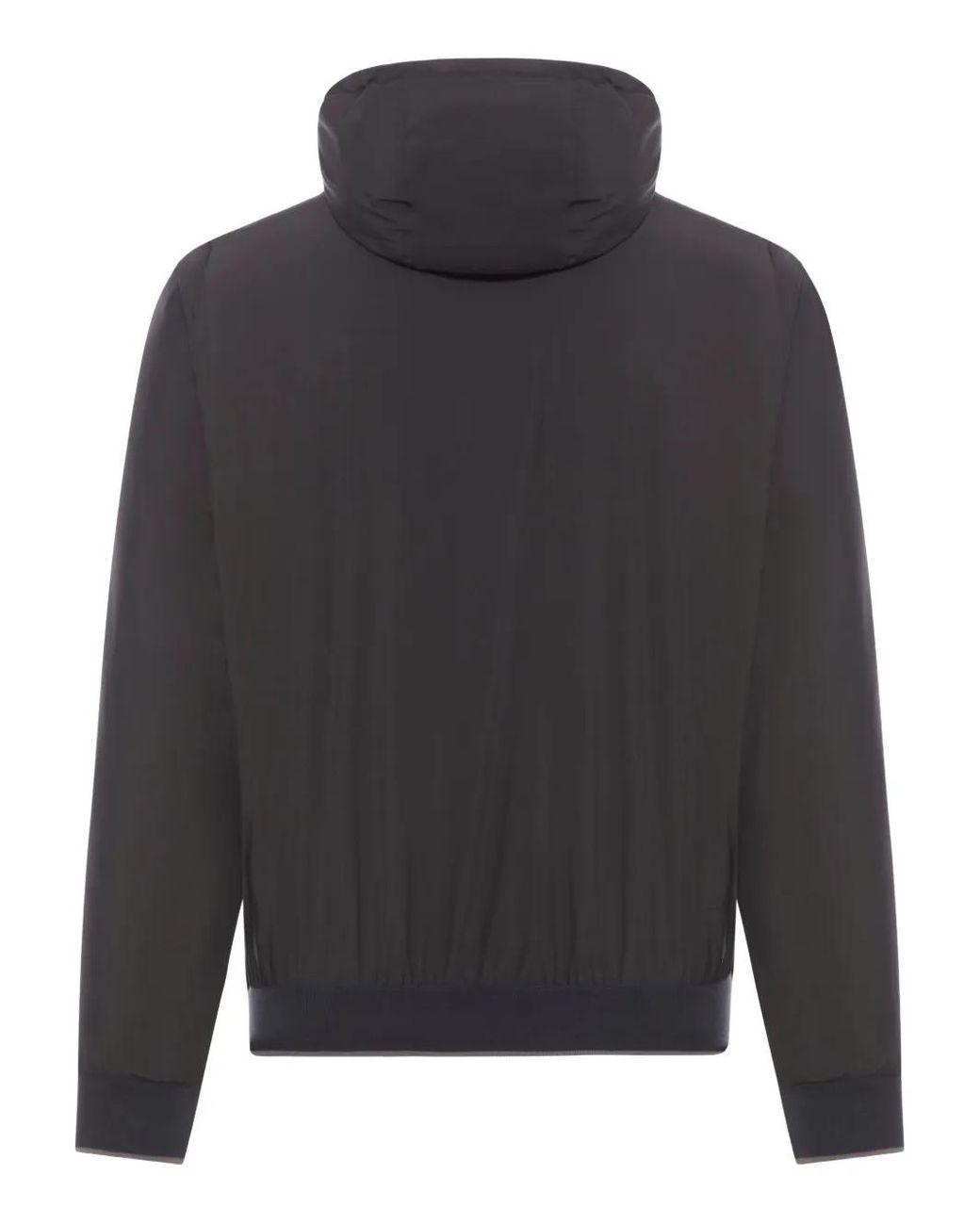 Moorer Gray Hooded Zip-Up Jacket for men
