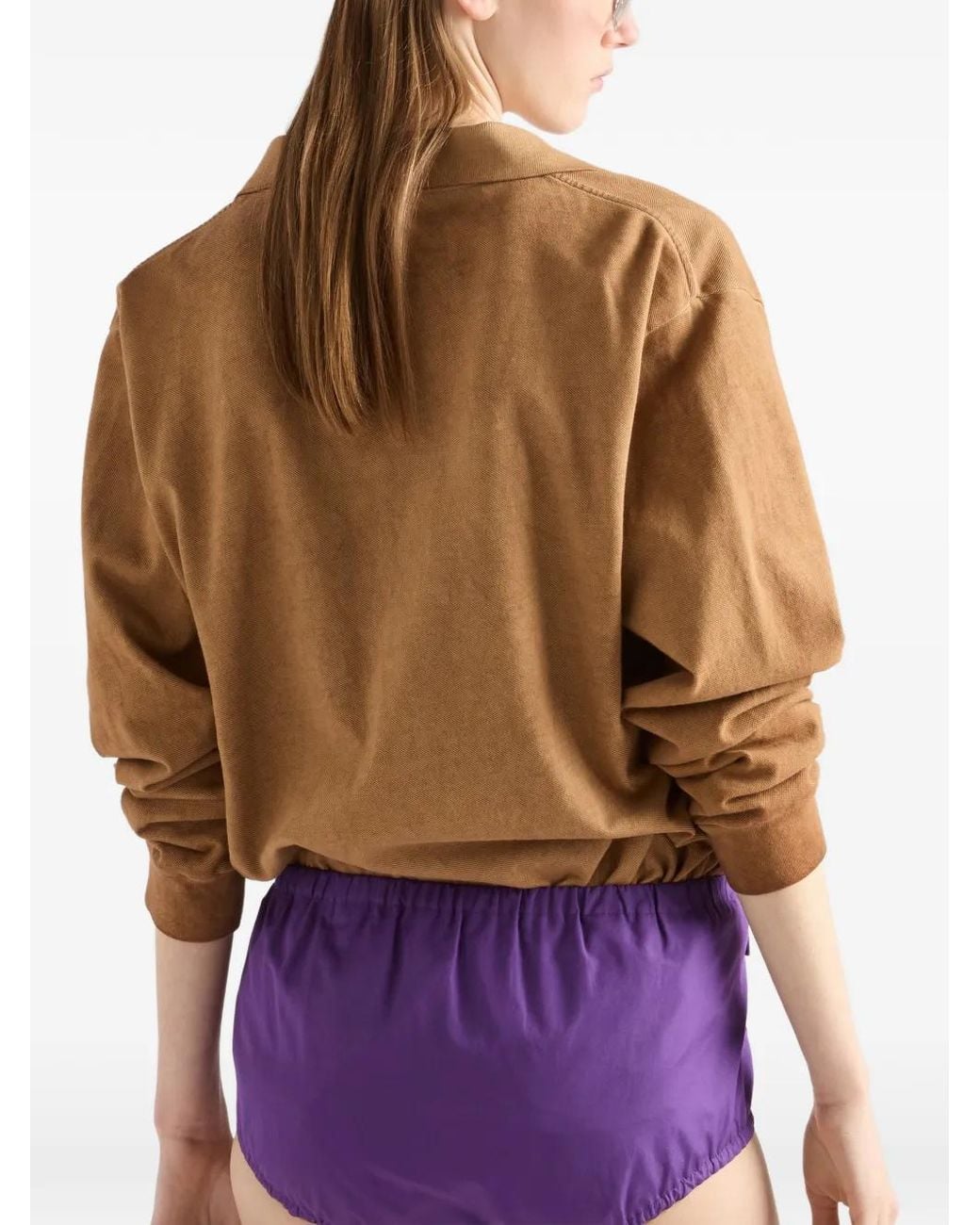 Prada Purple Poplin Shorts