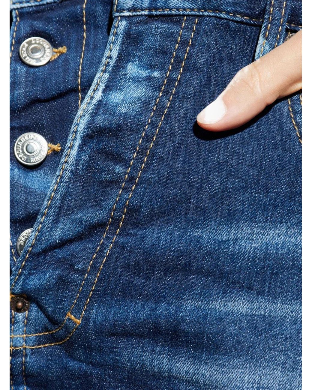 DSquared² Blue Button Trousers for men