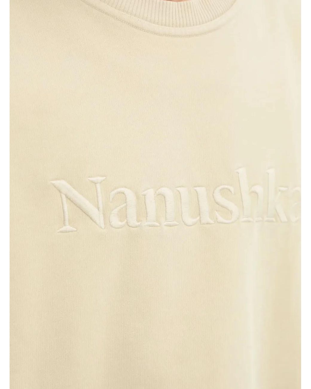 Nanushka Natural Logo-Embroidered Sweatshirt for men