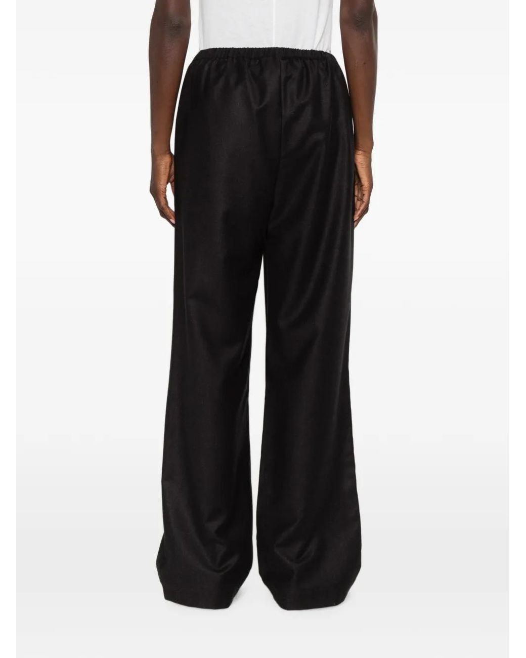 Rohe Black Loose-Fit Wool Trousers