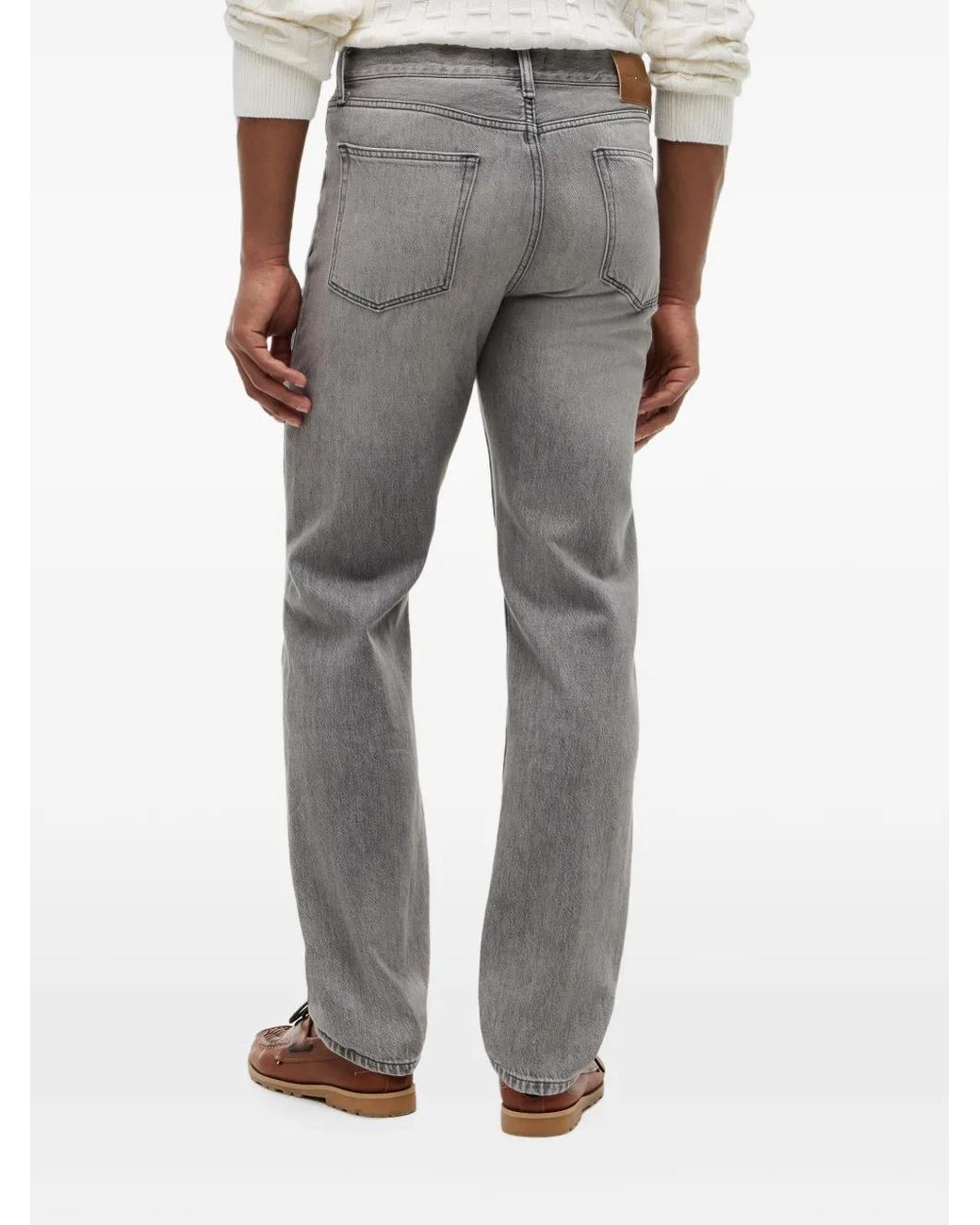 Tommy Hilfiger Gray Washed Straight-Leg Jeans for men