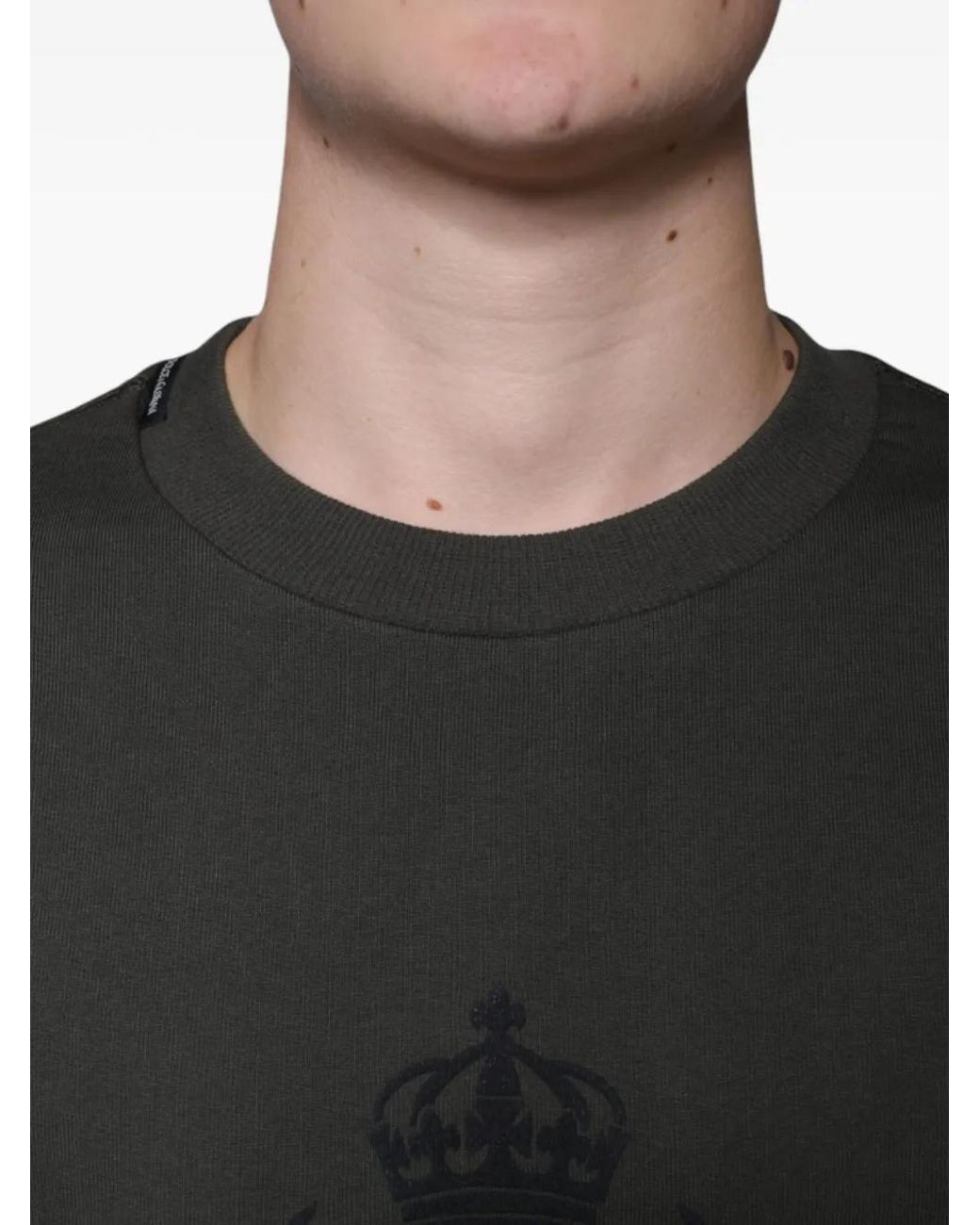 Dolce & Gabbana Black Dg Crown-Embroidered Sweatshirt for men