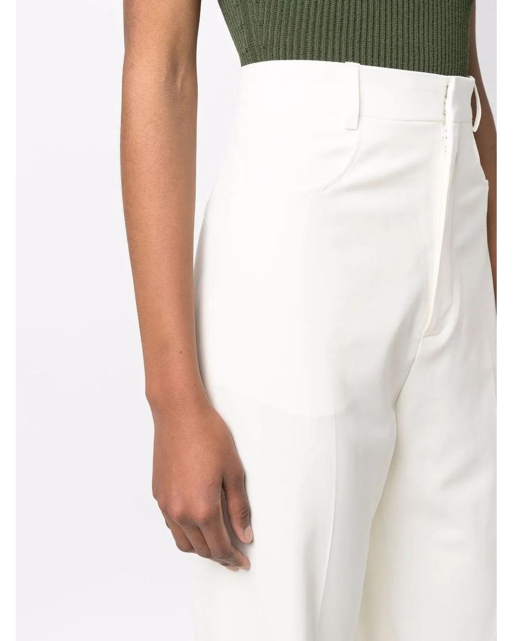 Jacquemus White Wide Leg Pants