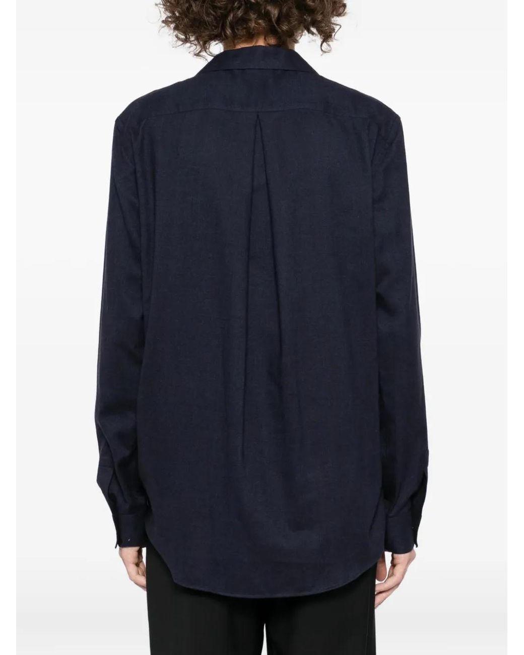 Paul Smith Blue Camp-Collar Shirt for men