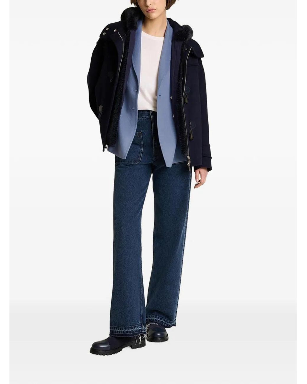 Kiton Blue Double-Breasted Blazer