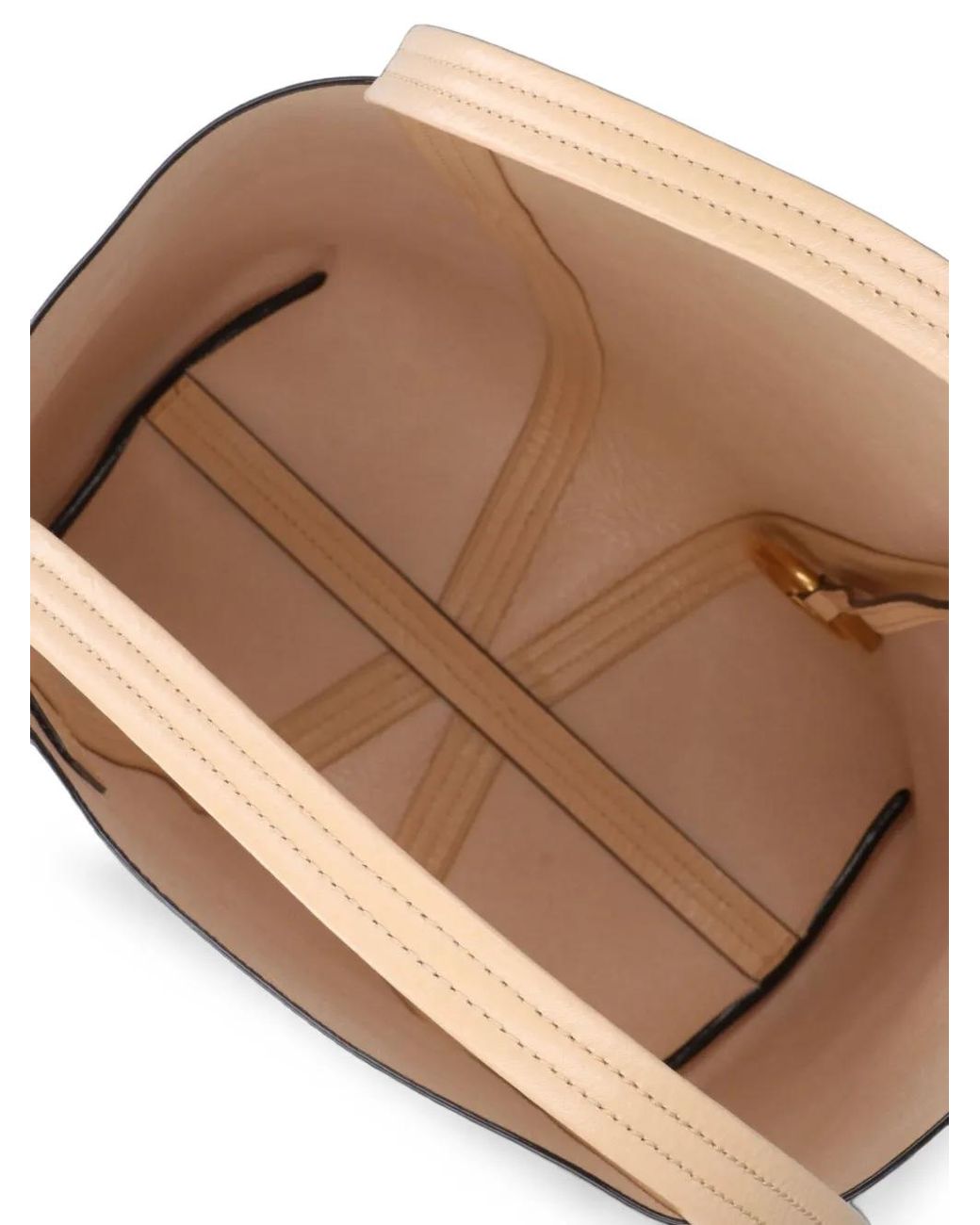 Chloé White Spin Logo-Print Calf Leather Tote Bag