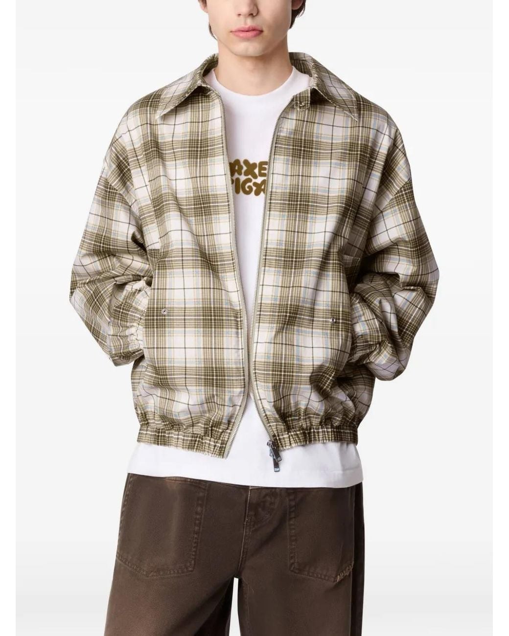 Axel Arigato Natural Terra Check-Pattern Jacket for men