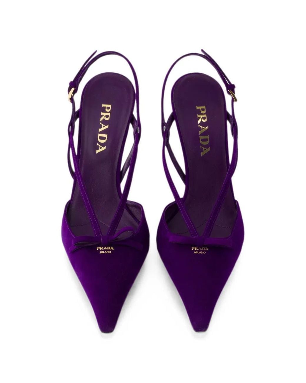 Prada Purple Klassische Slingback-Pumps