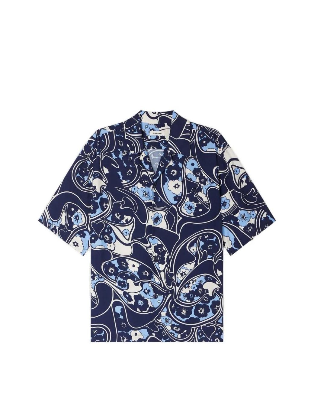 Sandro Hemd Mit Blumenmuster in Blue für Herren
