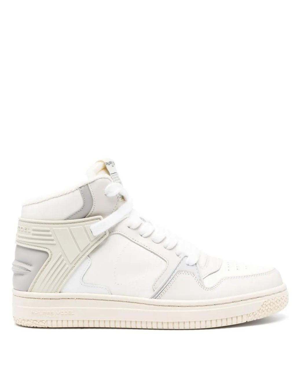 Philippe Model White La Grande Lace-Up Sneakers