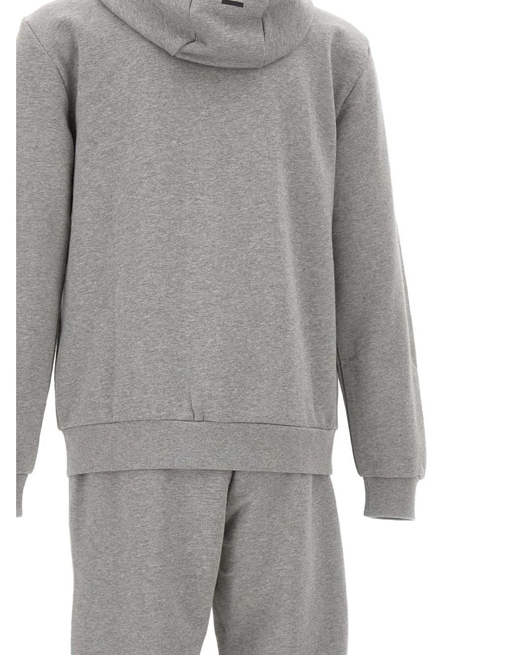EA7 Katoenen Trainingspak Met Capuchon En Logo in het Gray voor heren