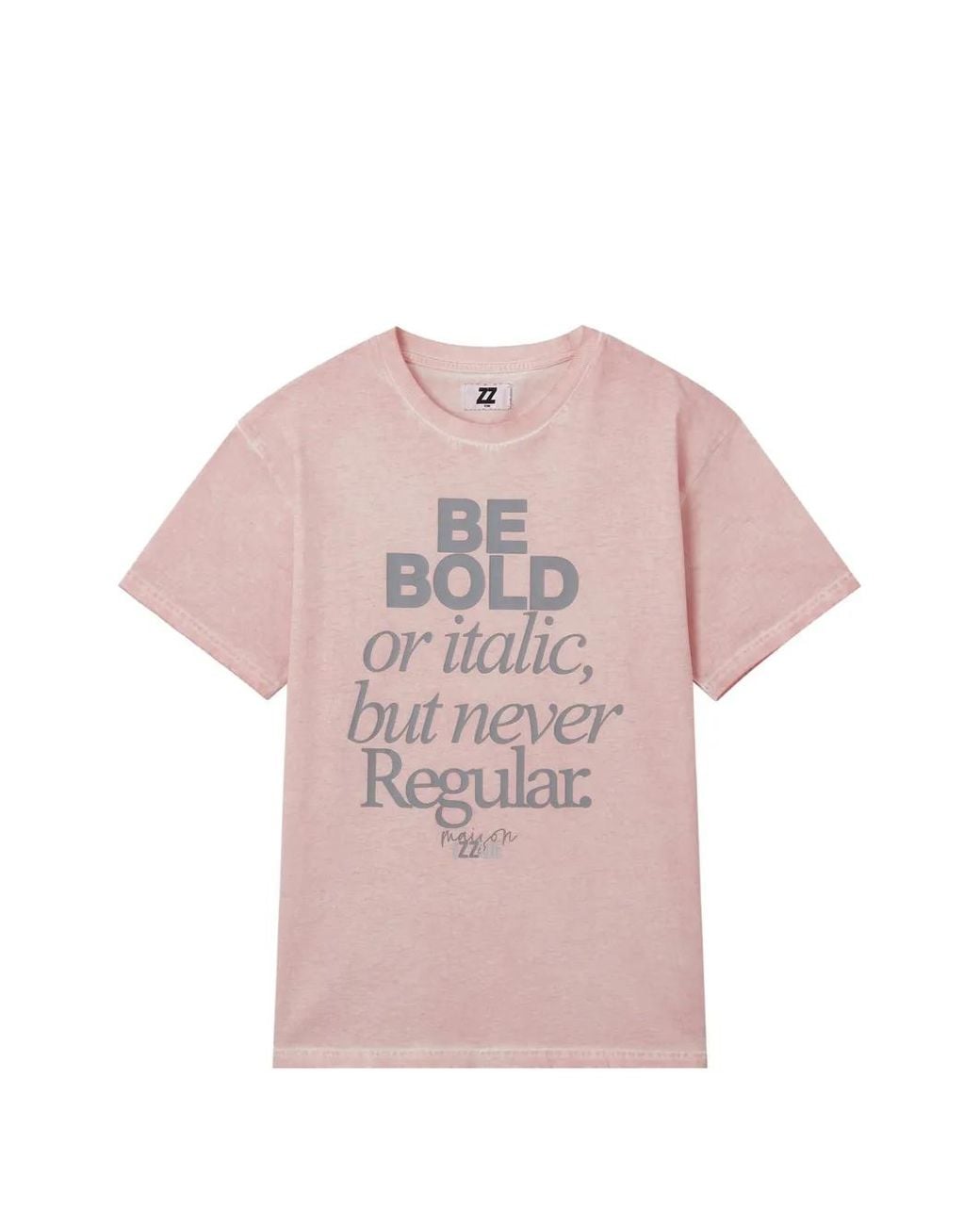 Izzue Pink Lettering-Print T-Shirt