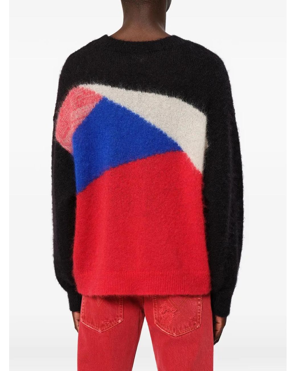 Isabel Marant Red Leonard Intarsia-Knit Sweater for men