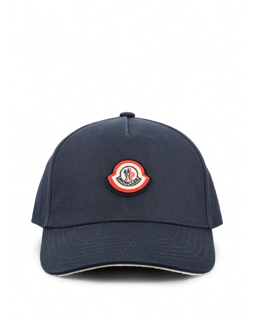 Moncler Blue Logo-Patch Baseball Cap for men