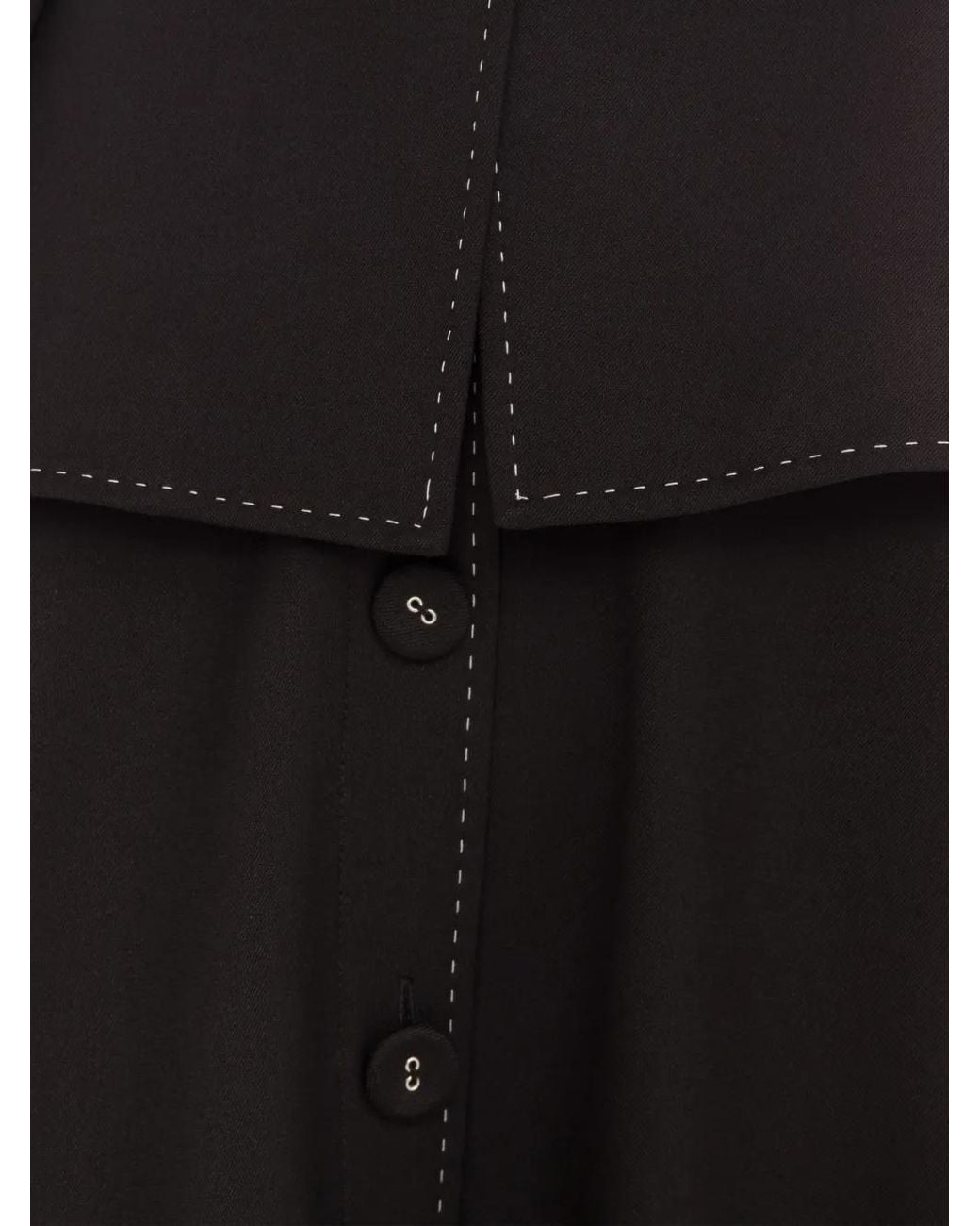 Nissa Black Button Detail Midi Skirt
