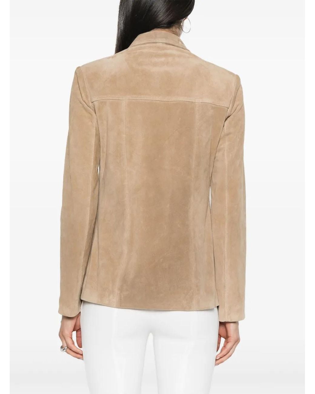 Coperni Natural Suede Single-Breasted Jacket