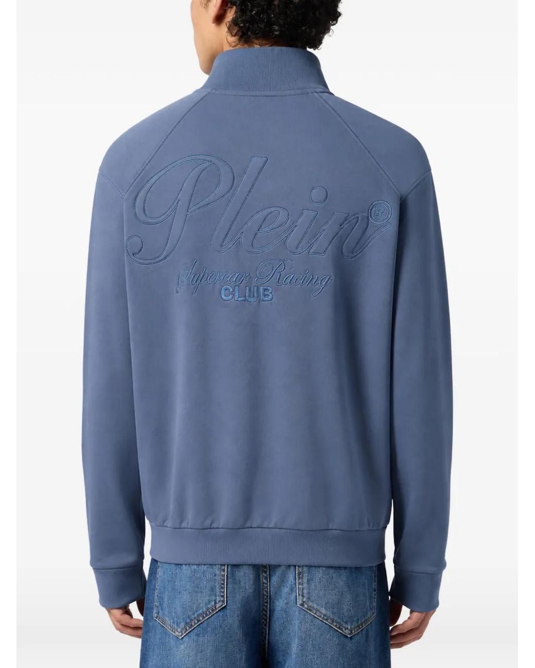 Philipp Plein Blue Tracksuit Jacket Ls Racing Club for men