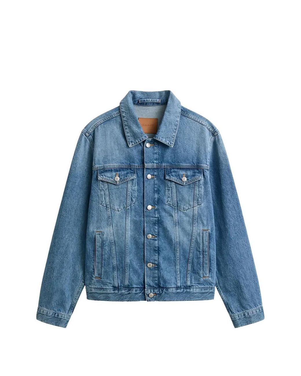 Gant Blue Veste Trucker En Jean for men
