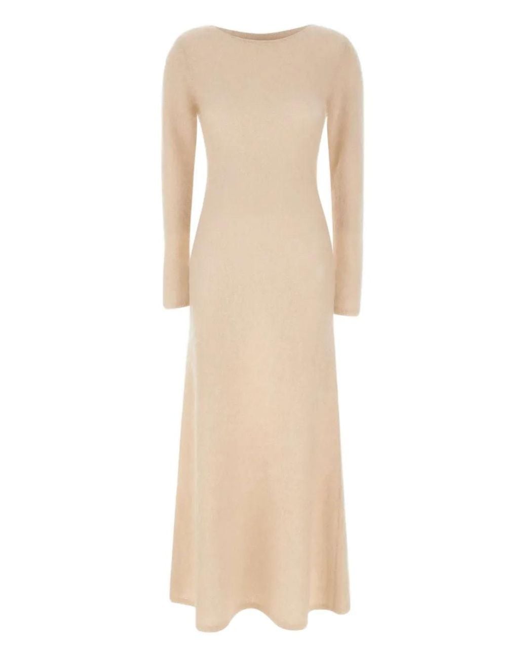 THE GARMENT Natural Roma Long-Sleeve Boat-Neck Maxi Dress