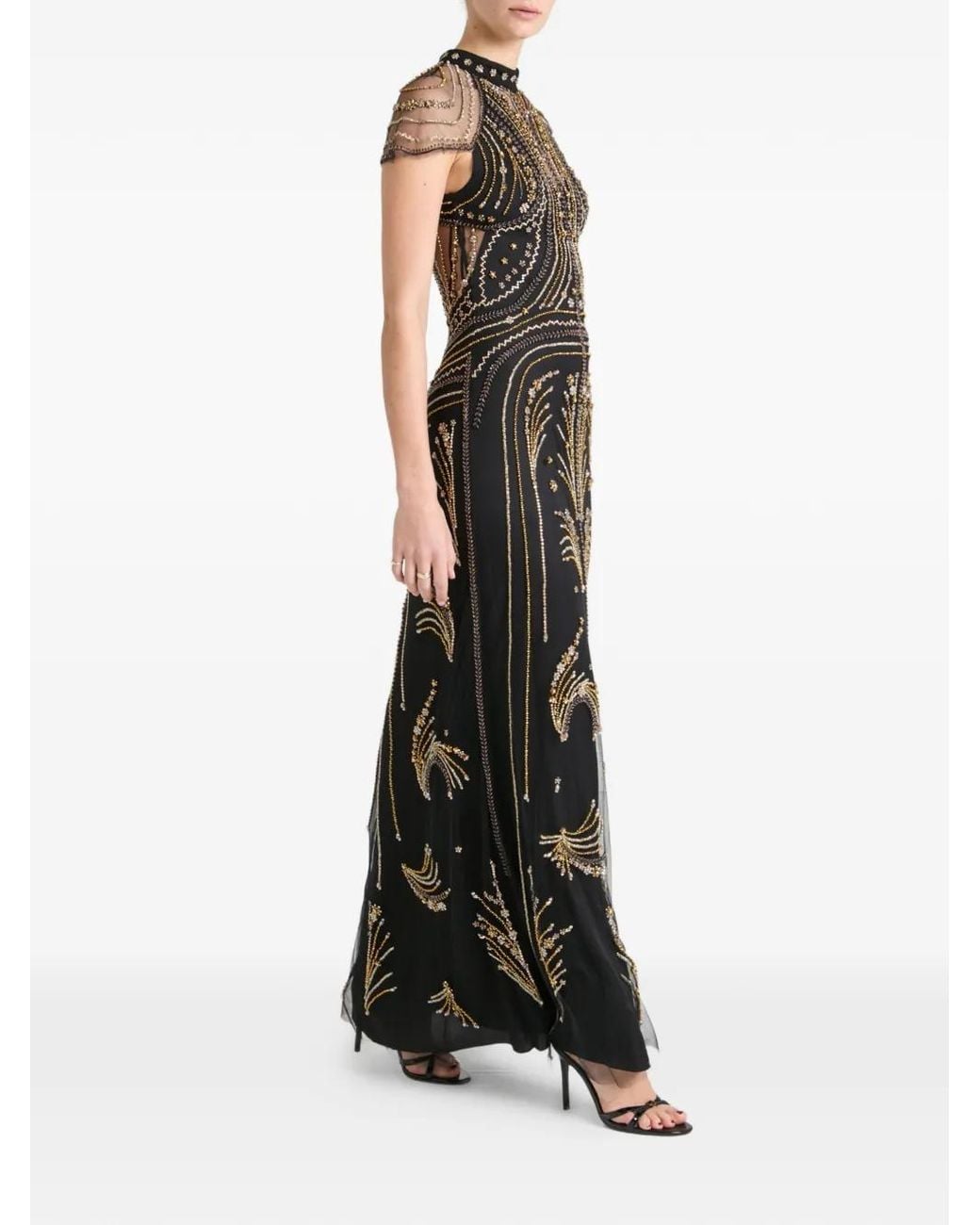 Temperley London White Serayha Bead-Embellished Gown