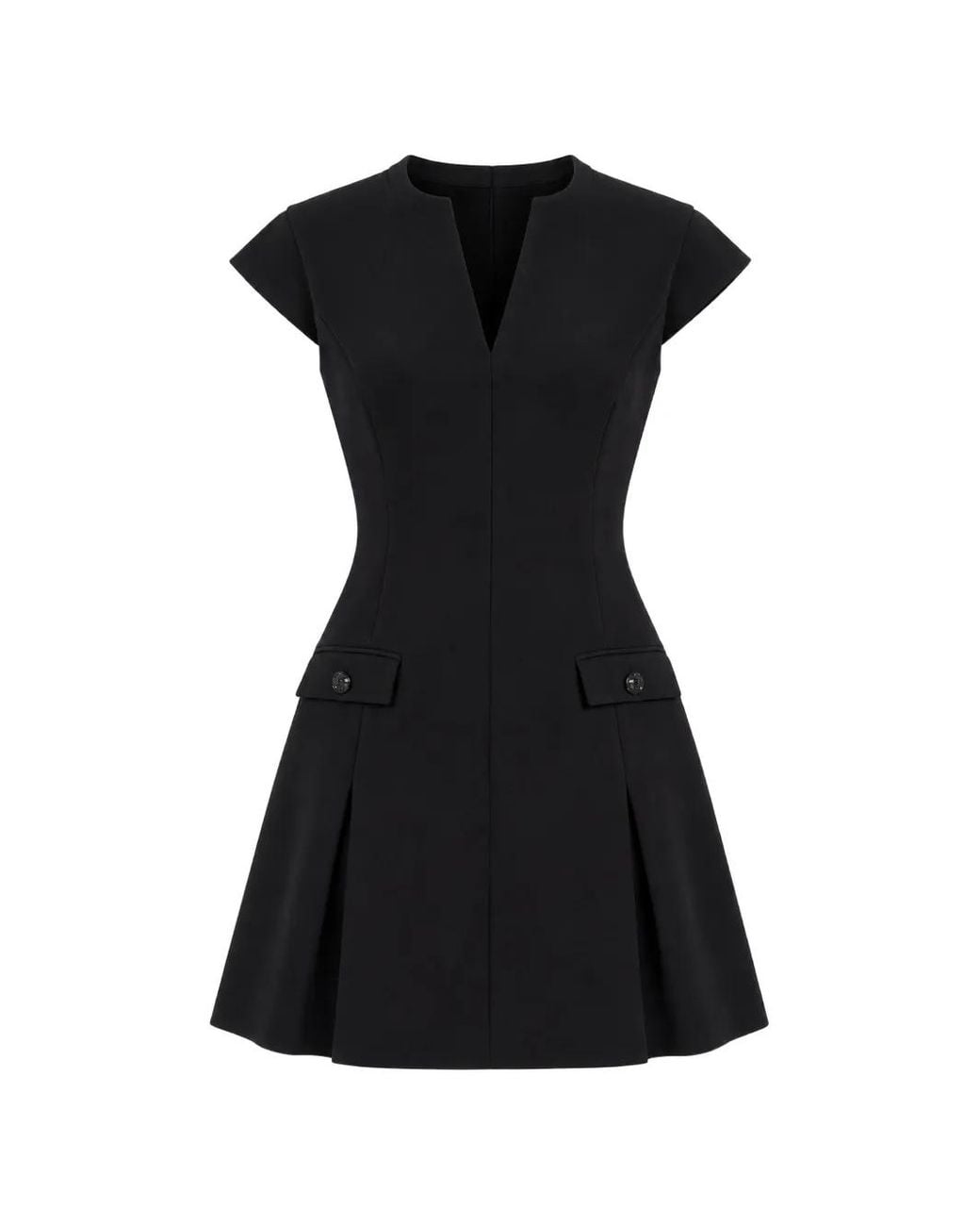 Guess Black Joandra Pleated Mini Dress