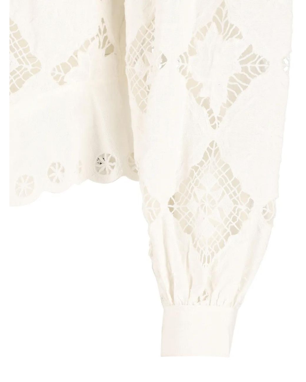 Isabel Marant White Nina Cotton And Linen Blouse