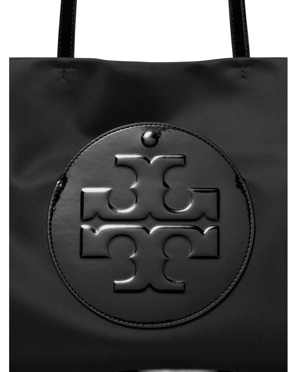 Tory Burch Black Small Ella Patent Tote
