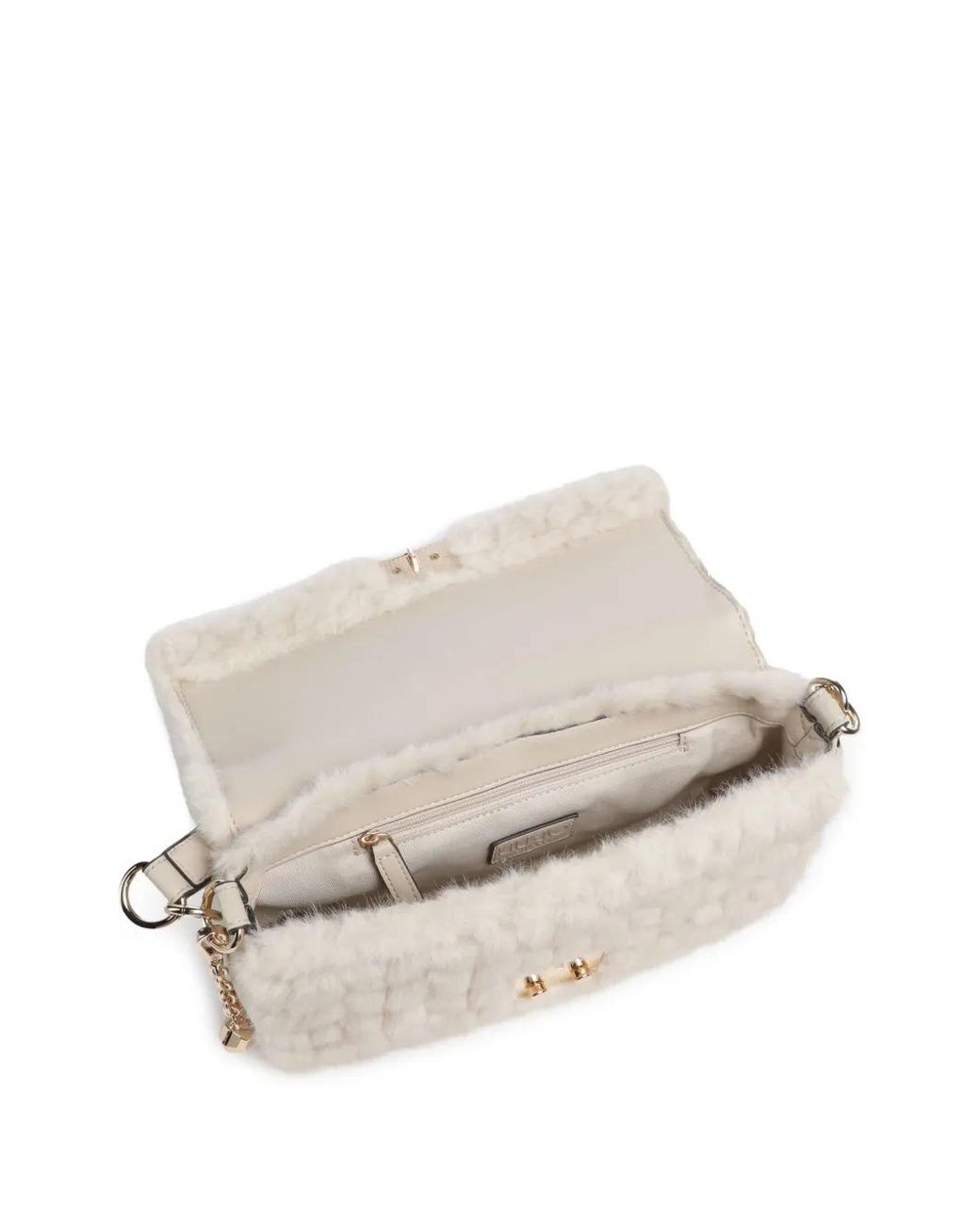 Liu Jo White Faux-Fur Shoulder Bag