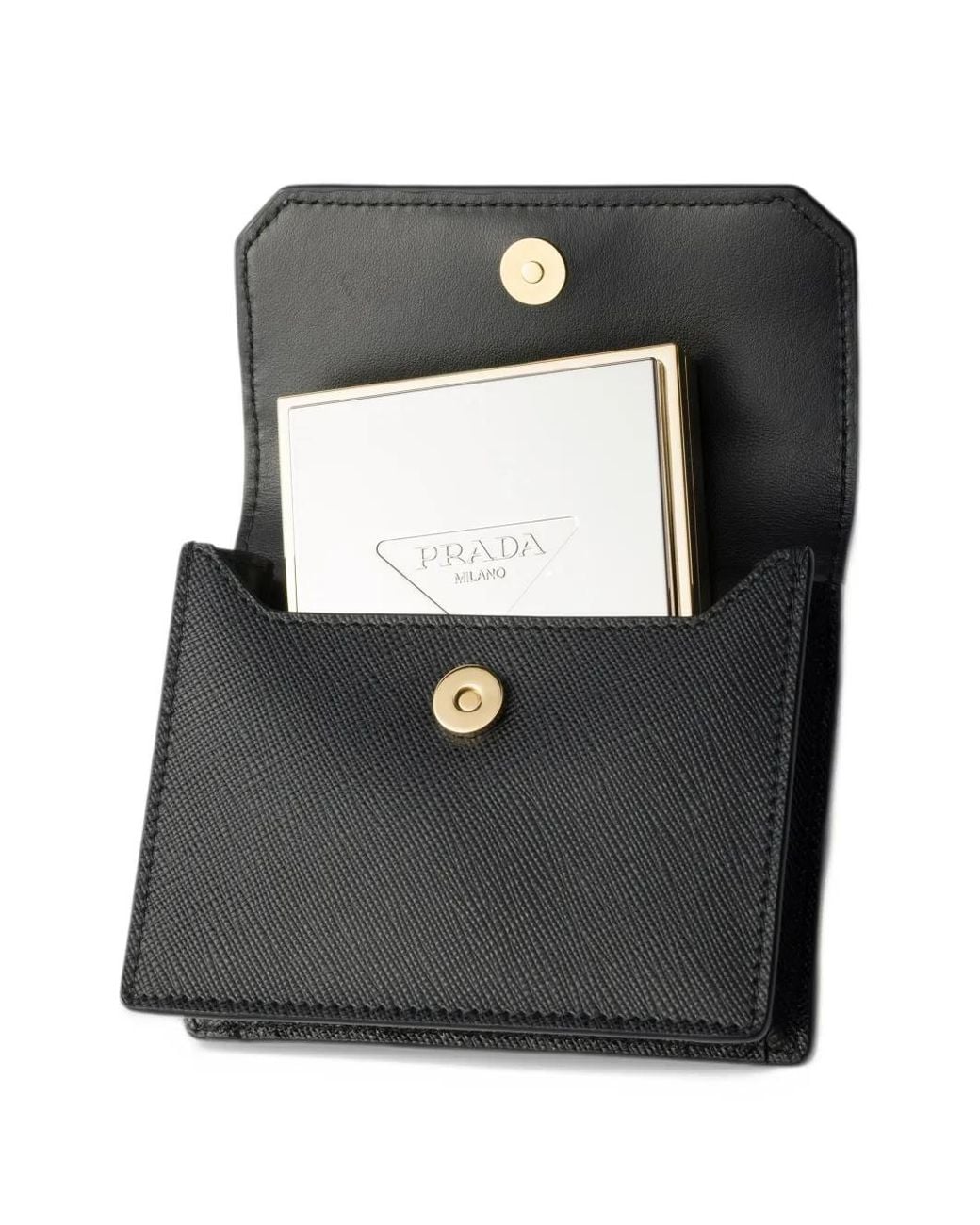 Prada White Saffiano Mini Pouch